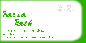 maria rath business card